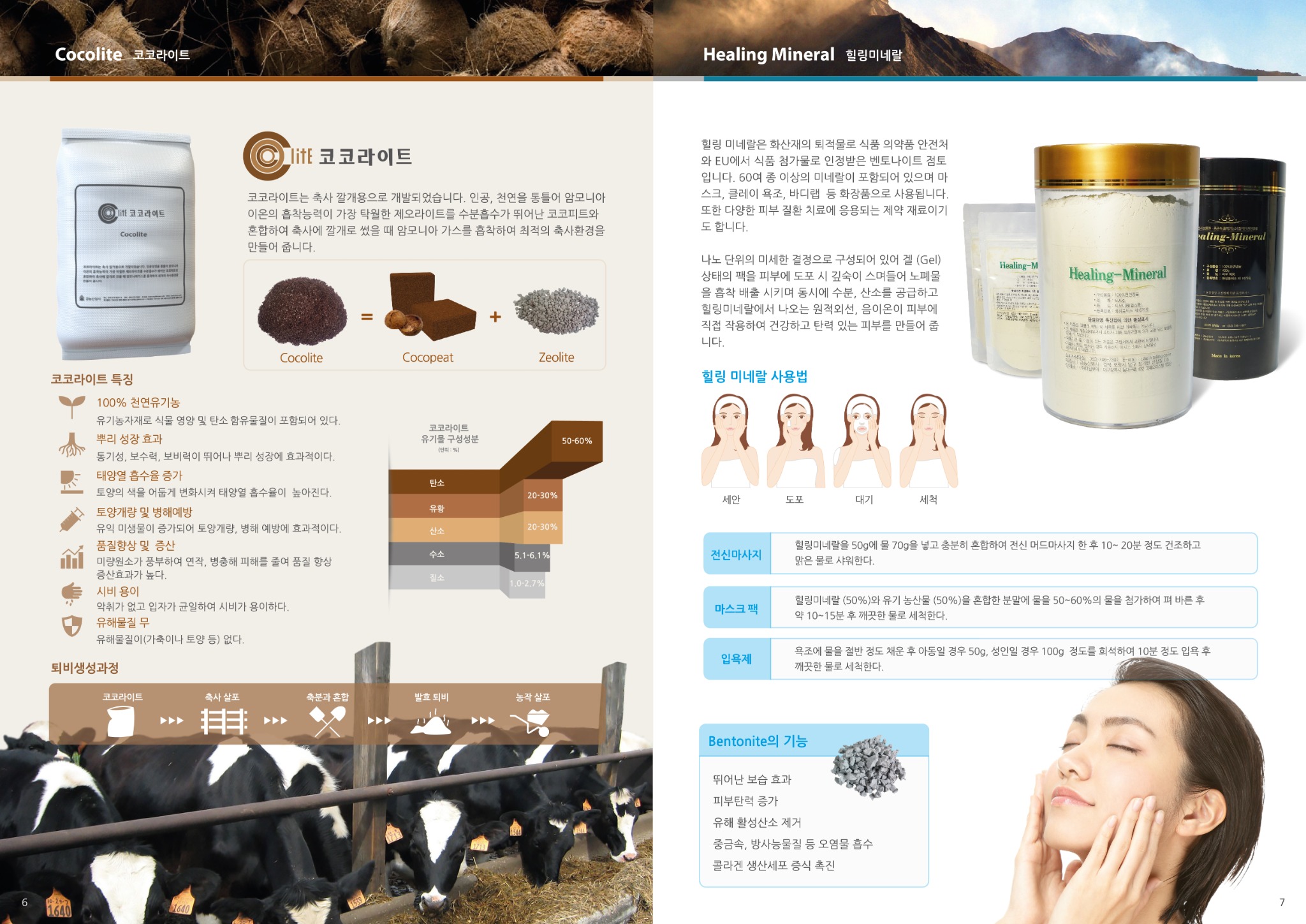 코코라이트 및 힐링 미네랄 브로셔